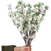 ราคา 10Pcs Spring Peach Blossom Cherry Plum Bouquet Branch Silk FlowerArtificial Flowers Fake Flower for Wedding Home Office Party Hotel Table Decoration (19227503850)