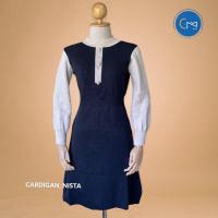 ราคา Favorite เดรสไหมพรมคอกลมทูโทนCARDIGAN NISTA (19631018866)