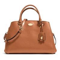 ราคา กระเป๋า Coach แท้ หนังแท้ ฟอกแบบกันรอยขีดข่วน ทรงถังยอดนิยม ใบใหญ่ COACH 34607 CROSSGRAIN LEATHER MARGOT CARRYALL BAG (1679962484)