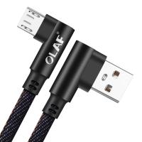 ราคา OLAF Micro สาย USB 1M 2M 90องศา2A Fast สายซิงค์ข้อมูลสายชาร์จเครื่องชาร์จ USB สายสำหรับซัมซุง Xiaomi มือถือหัวเหว่ยสายโทรศัพท์ (7665010764)