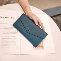 ราคา Smart King New Cowhide Long Wallet For Women Large Capacity Wallets Genuine Cow Leather Purses Envelope Slim Clutch Phone Purse (15432359072)