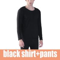 ราคา Mens Cotton Long Underwear Set 2023 Autumn and Winter Loose Plus Size Striped Thermal Underwear Tops and Trousers Two piece Set (20382360774)