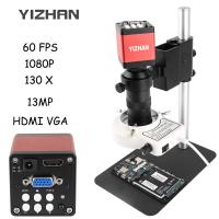 ราคา YIZHAN HDMI USB 4K 48MP Digital Video Monocular Microscope Camera Continus Zoom New Big Base 180X C Mount Soldering Repair Tools With light (19966017274)