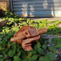 ราคา 6นิ้ว กบไม้ กบไม้เคาะ กบไม้แกะสลัก ของเล่นไม้ ตุ๊กตากบไม้ (11568545791)