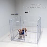 ราคา Happy Haus คอกสุนัข กรงสุนัข ถอดประกอบได้ M เดี่ยวสูง 80 ซม 1X1เมตร 1 ประตู สีเทา (10779246399)