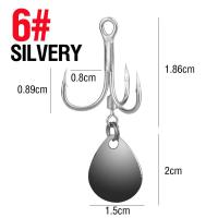 ราคา 1ชิ้นตะขอแหลมเหล็กกล้าคาร์บอนสูงพร้อมช้อนเงิน สีทองหมุนได้เลื่อมตกปลาพร้อมเหยื่อล่อแบบมีหนามสำหรับน้ำจืดน้ำเค็มปลาเทราต์ปลาตะเพียน (17824457382)