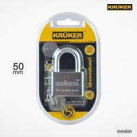 ราคา KRUKER กุญแจ 50mm ทองเหลืองแท้ ไม่เป็นสนิม พร้อมลูกกุญแจ 4 ดอก กุญแจ กุญแจล๊อค (707576493)