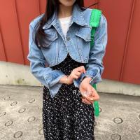 ราคา Jacket ยีนส์ทรงครอปแขนยาว (19611980256)