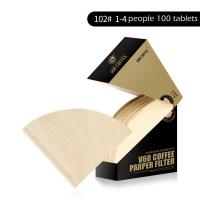 ราคา กระดาษกรองกาแฟ V60 ชุดดริปกาแฟ กระดาษดริป 100 แผ่น Filter paper for 1 4 people (11556510643)