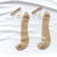 ราคา ถุงเท้าซีทรู โปร่งใส ถุงเท้าข้อสั้น ถุงเท้าแฟชั่น ลายดอกเดซี Free Size ถุงเท้ากีฬา ผ้าเกรดดีพรีเมี่ยม (11173003561)