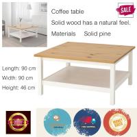 ราคา โต๊ะกลาง โต๊ะกาแฟไม้สน ขนาด 90x90 cm (3031526513)