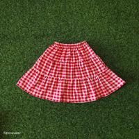 ราคา กระโปรงเด็กลายผ้าขาวม้าแบบยางยืดรอบเอว ไซส์ M แบบต่อระบาย 3 ขั้น (21236342562)