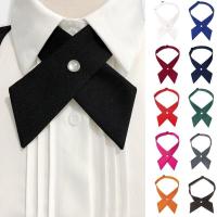 ราคา Mode Shop 1pc Cross Bow Ties for Men Women Solid Business Casual Cross Tie Formal Dress Collar Cross Bowtie (18821752195)