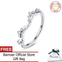 ราคา BAMOER แหวนมงกุฎชายกระโปรงลูกไม้แหวน Zircon เงินแท้925สำหรับผู้หญิงแหวนแต่งงานเครื่องประดับ BSR192 (19663131839)