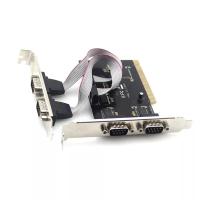 ราคา Dual Rs232 Serial Port COM DB25เครื่องพิมพ์พอร์ตขนานLPT To PCI Adapter Converter (10793118912)