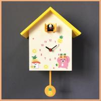 ราคา เงียบนาฬิกากุ๊กกู Swing Nordic Wall Clock Cuckoo ห้องนั่งเล่นนาฬิกาห้องนอน (9235239659)