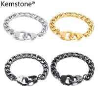 ราคา Kemstone สร้างสรรค์กุญแจมือสร้อยข้อมือโซ่สแตนเลสสำหรับผู้ชาย (2673318053)