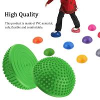 ราคา ราคาถูกสุด Best deal PVC Inflatable Half Yoga Balls นวดจุดบอลนวดจุด Fitball แบบฝึกหัด Fitness Balance Ball (2149624660)