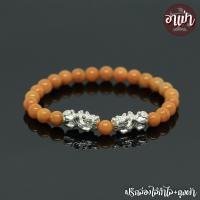 ราคา อาเป่า หินหยกน้ำผึ้ง แท้ 100 Honey Jade ขนาด 6 มิล ประดับปี่เซียะเงินแท้ 92 5 1 คู่ คัดหิน เสริมโชคลาภทางการเงิน กำไลหินสี กำไลหินนำโชค (1796348476)