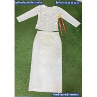 ราคา ชุดไทยจิตรลดา ไทยเรือนต้น สี ขาว สีดำ เสื้อ ผ้าถุงฟรีไชร์ป้ายตะขอค่ะอัดผ้ากาวทั้งชุดงานสวยเย็บละเอียดมากค่ะ (17254429828)