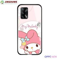 ราคา Jinsouwe เคสโทรศัพท์เคส Oppoa74สำหรับ OPPO A74สำหรับเด็กหญิงเด็กชายการ์ตูน Koulomi My Melody ปลอกกระจกเทมเปอร์ (20955958768)