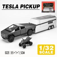ราคา LEO 1 32 Tesla Cybertruck รถกระบะโลหะ RV รถบรรทุกโมเดลรถยนต์ของเล่นอัลลอยสำหรับ Kids Toys ยานพาหนะงานอดิเรก (21089499365)