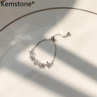 ราคา Kemstoneโลหะผสมดอกไม้ชุบทองสีเงินคริสตัลโซ่ปรับแหวนหญิงเครื่องประดับของขวัญ (3022244511)