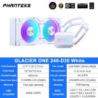 ราคา Phanteks ธารน้ำแข็งหนึ่ง CPU 360 D30หม้อน้ำระบายความร้อนพัดลมทำความเย็นหนา30มม 420ทั้งหมดในหนึ่ง AIO LGA1700ระบายความร้อนด้วยของเหลว AM5ระบบระบายความร้อนด้วยน้ำ (20862410358)