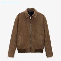 ราคา Zaraเมกะเฮิร์ตซ์ฤดูใบไม้ผลิใหม่ Menswear Suede 3548 621 03548621809เสื้อแจ็คเก็ตลำลองปกเสื้อคลุมแบบมีซิป (20422038923)