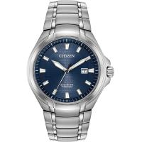 ราคา Citizen Eco Drive Paradigm Mens Watch Super Titanium Modern Silver Bracelet Blue Dial (18241783700)