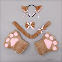 ราคา ถุงมือแมว ชุด 5 ชิ้น คอสเพลย์แมว หูแมว หางแมว อุ้งมือแมว น่ารัก (17595914501)