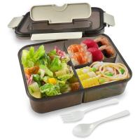 ราคา Lunch Box 1500Ml Bento Box Food Container with 3 Compartments and Cutlery SetMicrowave and Meal Prep Containers (14960820192)