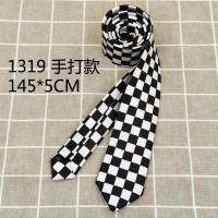 ราคา เนคไทพิมพ์ลายด้วยมือ LINGUOZHANG22Printed ขนาด5ซม แบบแคบมีลายหมากรุกขาวดำเสื้อยืดแบบเข้ากันกระดานหมากรุกอุปกรณ์ประกอบฉากการถ่ายภาพ (20337102864)