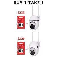 ราคา กล้องวงจรปิด 360 wifi ซื้อ 1 แถม 1 กล้องวงจรปิดไร้สาย Samsung 2023 กล้อง V380 Pro Full HD 5MP Outdoor Indoor IP Security CCTV Camera (19913741526)