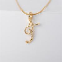 ราคา สร้อยคอจี้ตัวอักษรเพชรสังเคราะห์สีทอง17ไมล์18K ประดับตัวอักษร A Z 787N (20682489707)