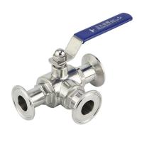 ราคา บอลวาล์ว3ทาง3 4 1 11 4 11 2 สแตนเลสสุขภัณฑ์304 T Drilled (20826943854)