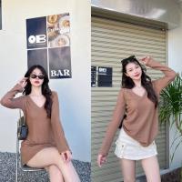 ราคา Morgan minidress มี2 เนื้อผ้า มินิเดรสคอวี ผ้านุ่ม ไม่หนาไม่บางกำลังดี สาวอวบใส่ได้ (21050877379)
