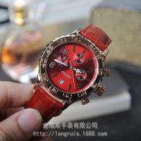 ราคา GUOU นาฬิกาแฟชั่นผู้หญิง8116ปฏิทินท้องถิ่นสายหนังทองคำสีกุหลาบหลายเข็มย้อนยุคหน้าปัดขนาดใหญ่นาฬิกาสุภาพสตรีกันน้ำได้ (17507231314)