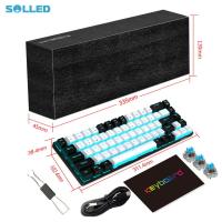 ราคา V800 Mechanical Gaming Keyboard LED Backlit Compact 68 Keys Mini Wired Office Keyboard For Laptop PC Gamer (20859136919)