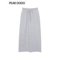 ราคา PEAR DODO กระโปรงยาวผ้าถักเอวสูงสไตล์เกาหลีสำหรับผู้หญิง (20468694060)
