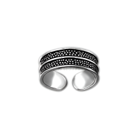 ราคา Silver thai Jewelry แหวนนิ้วเท้าเงินออกไซด์ เส้นสามเส้น ลายจุด แหวนแฟชั่น ใส่แล้วไม่แพ้ เงินแท้ไม่ชุบ เงินแท้925 พร้อมส่ง Silver oxide toe ring three lines polka dots (20508210310)