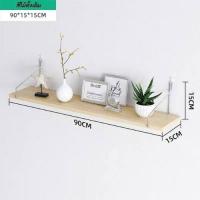 ราคา ชั้นวางของ ไม้อัดสีขาว สไตล์เรียบสวย พร้อมอุปกรณ์แขวนผนัง (10395750900)