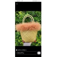 ราคา เลือก สี ขนมิ้งได้ กระเป๋า สาน กระจูด ตกแต่ง ขนมิ้งฟูๆ งานน่ารัก กระเป๋า สาน ทรง คิม ขนาด 6 8 นิ้ว (10167586075)