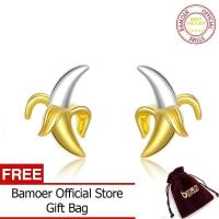 ราคา BAMOER ผลไม้กล้วยต่างหูสตั๊ดสำหรับผู้หญิงดีไซน์ตลกเงินแท้925เกาหลีสีทองเครื่องประดับแฟชั่นต่างหูหมุด SCE731 (845192908)