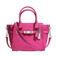 ราคา กระเป๋าถือ Coach แท้ รุ่นหรูที่สุด หนังแท้ หนังนิ่ม มีสายยาว COACH 37444 SWAGGER 21 IN PEBBLE LEATHER BAG (7181902611)