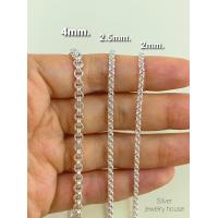 ราคา สร้อยเงินแท้ ลายห่วงคู่ Sterling silver 92 5 (12542107244)