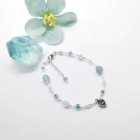 ราคา สร้อยข้อมือเงินหินอความารีน อาเกต Aquamarine Agate (16639323581)