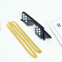 ราคา แก้วโมเสกแว่นตาชีวิตอันธพาล8บิต MLG แว่นกันแดดพิกเซลเลทผู้หญิงผู้ชายสเปก Cermin Mata Minecraft (19909670780)