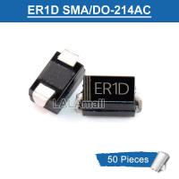 ราคา 50ชิ้น ER1D DO 214AC SMA SMD 1A 200V หลอดอิเล็กตรอนกระแสตรงเร็วพิเศษของแท้ใหม่ (20793615477)
