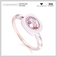ราคา Gemondo แหวนเงินแท้ 925 ชุบโรสโกลด์ 18K ประดับพิงค์ทัวร์มาลีน Pink Tourmaline แหวนพลอย พลอยชมพู ของขวัญแฟน (12473880526)